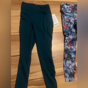 lululemon athletica Green Leggings and Patterned Pants